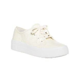 Via Spiga Viola Leather Platform Sneakers Milk Color 8.5 NWT